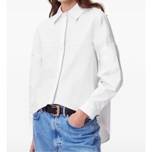 ALLSAINTS Toria White Button-Up Shirt Size 0